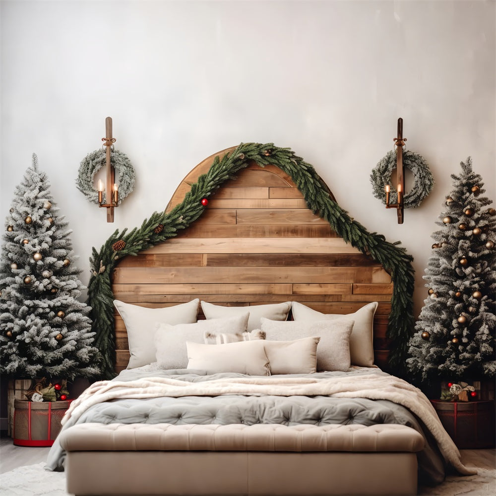 Weihnachten Kopfteil Backdrop Bäume Schlafzimmer Dekor Backdrop BRP11-250