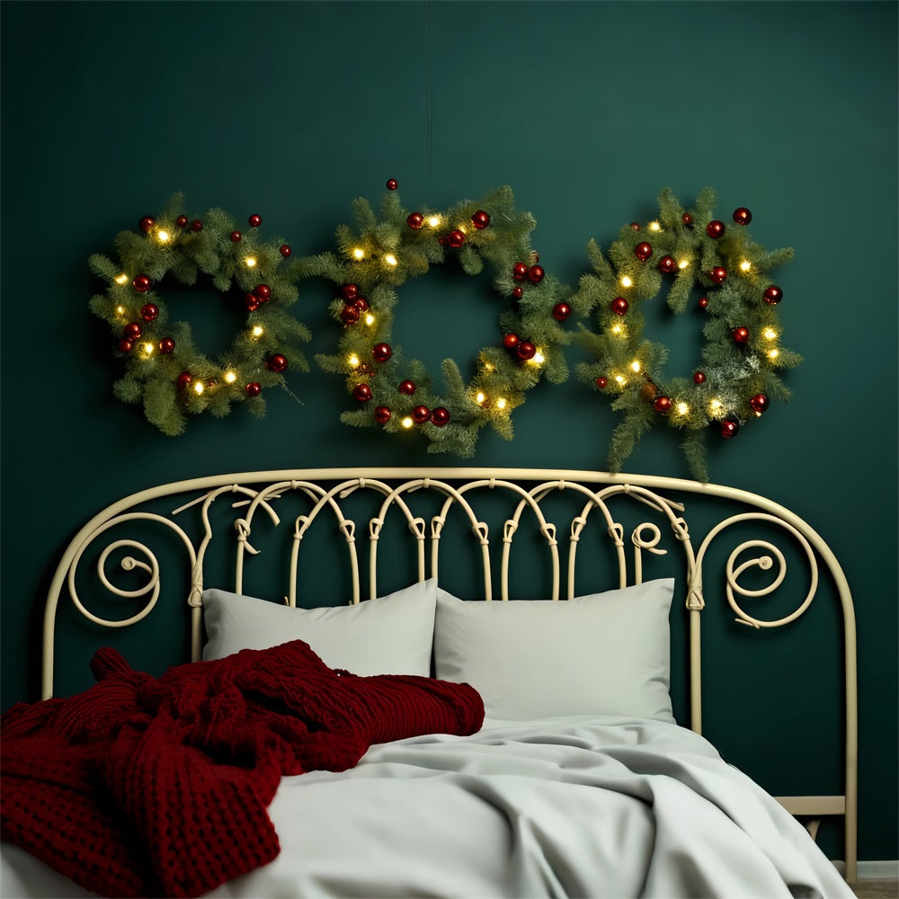 Weihnachten Kopfteil Fotografie Minimalistische Kranz Schlafzimmer Backdrop BRP11-251