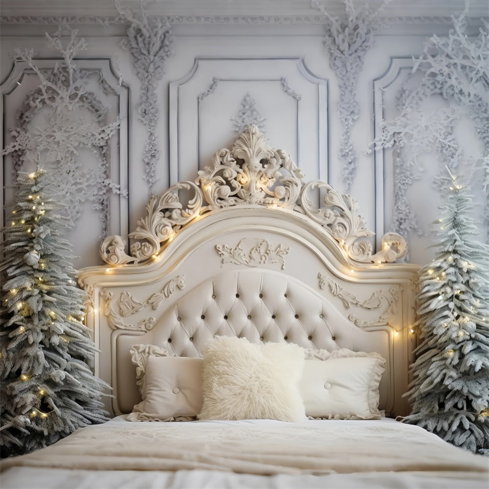 Weiße Weihnachten Backdrops Schlafzimmer Winter Touch Backdrop BRP11-253