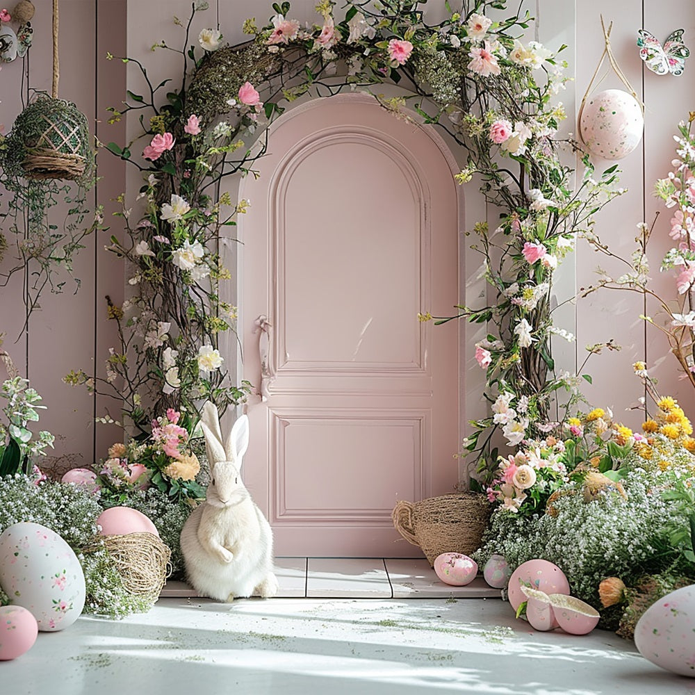 Osterhase Fotohintergrund Tür Floral Bogen Hintergrund BRP11-339