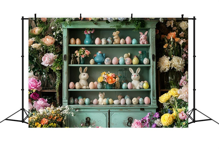 Ostern Bunny Hintergrund Regal Floral Eggs Hintergrund BRP11-367