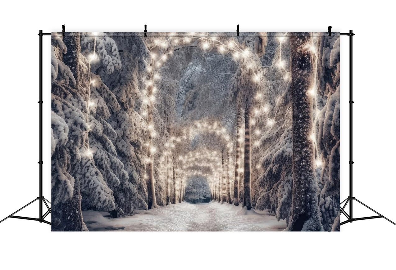 Winter Wonderland Hintergrund Pathway Lights Snow Hintergrund BRP11-469