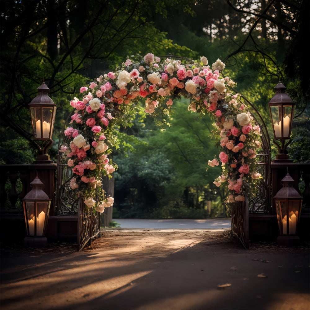 Frühlingshintergrund Fotografie Rosengarten Bogenhintergrund BRP11-521