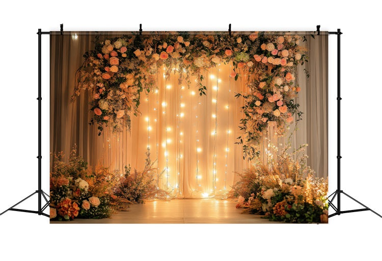 Frühling Blumenkulisse Fee Licht Hochzeit Blume Kulisse BRP11-549