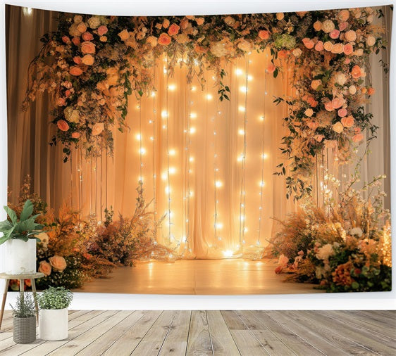 Frühling Blumenkulisse Fee Licht Hochzeit Blume Kulisse BRP11-549