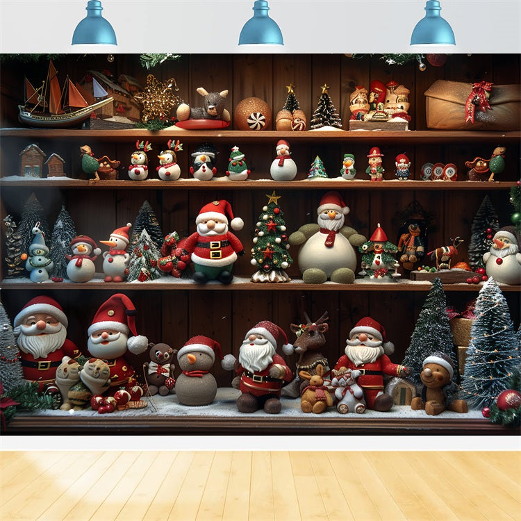 Weihnachtsfotografie Santa's Workshop Joyful Celebration Hintergrund BRP11-78