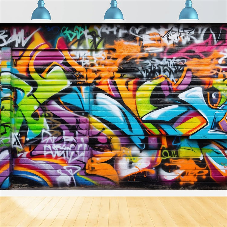 Graffiti Backdrop Lebendige Bunte Kunst Hintergrund BRP12-119