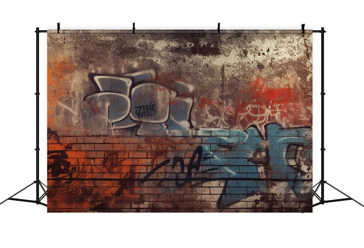 Graffiti Fotografie Hintergrund Abstrakt Backstein Kunst Hintergrund BRP12-122