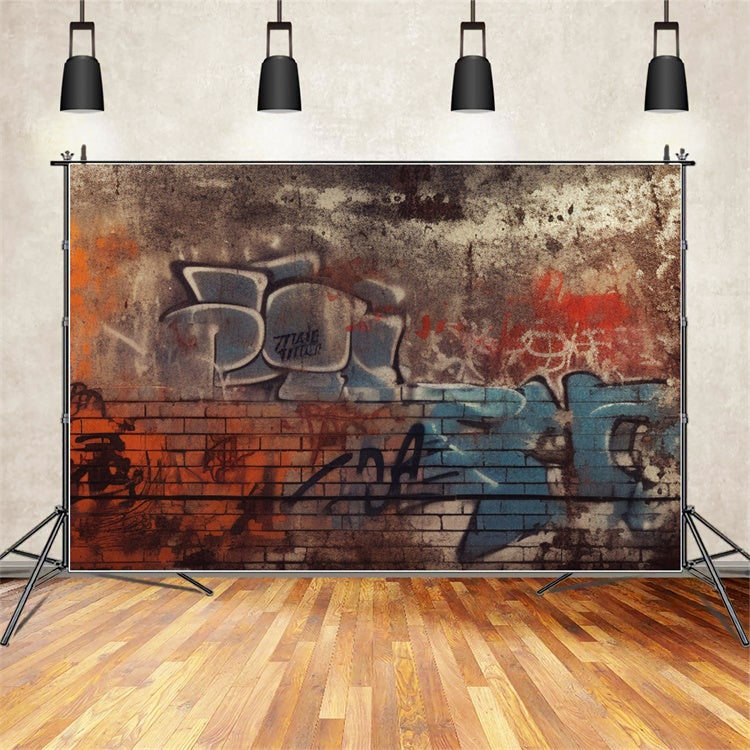 Graffiti Fotografie Hintergrund Abstrakt Backstein Kunst Hintergrund BRP12-122