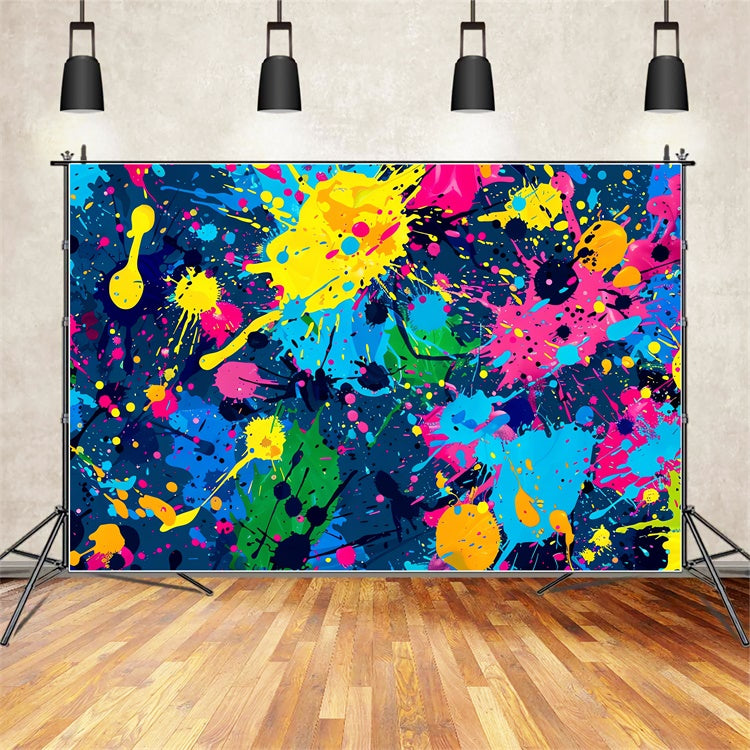 Backdrop Graffiti Bunte abstrakte Farbkleckse Backdrop BRP12-135