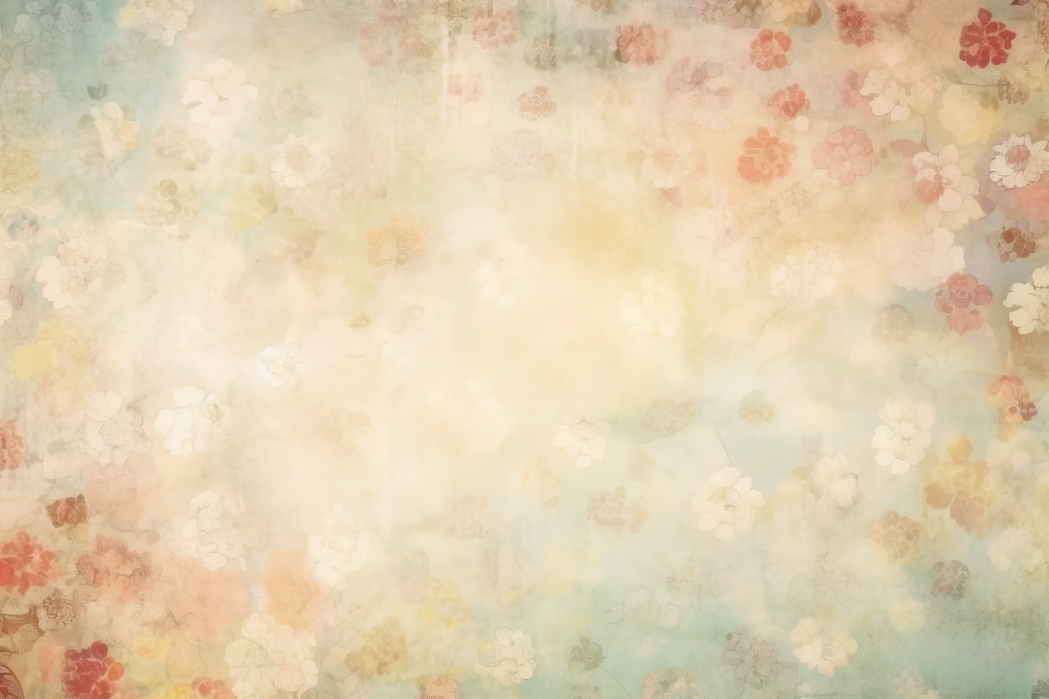 Maternity Digital Backdrops Ästhetische Pastellblumen Wand Backdrop BRP12-20