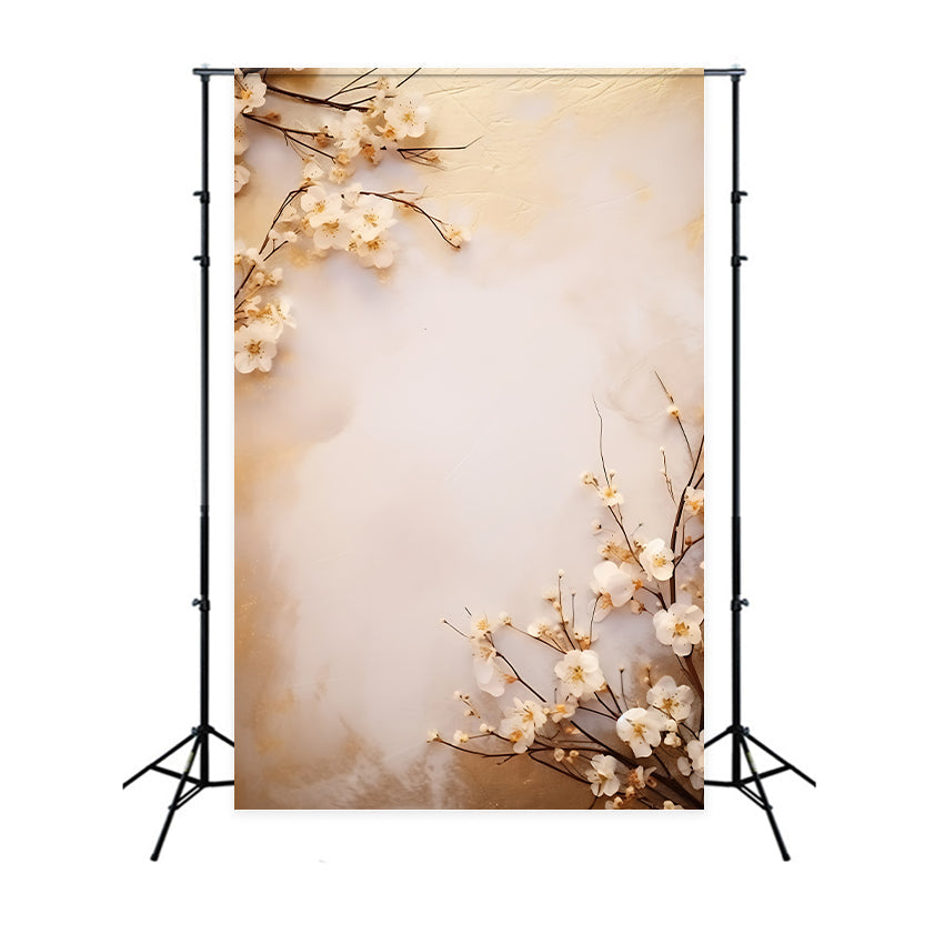 Mutterschaft Fotohintergrund Floral Dekor Beige Wandhintergrund BRP12-27