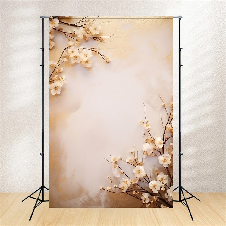 Mutterschaft Fotohintergrund Floral Dekor Beige Wandhintergrund BRP12-27