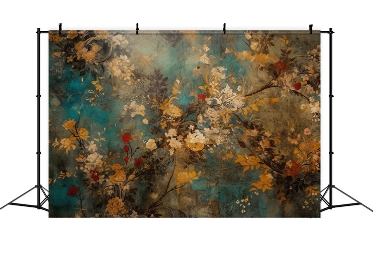 Mutterschaft Digital Backdrops Vintage Art Floral Wall Backdrop BRP12-30