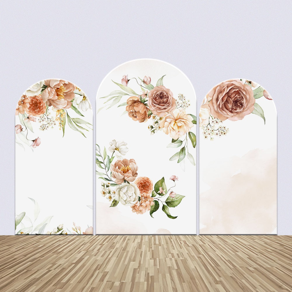 Custom Backdrops für Hochzeiten Zarte Rosen Pfingstrose Rustikale Kulisse BRP12-320