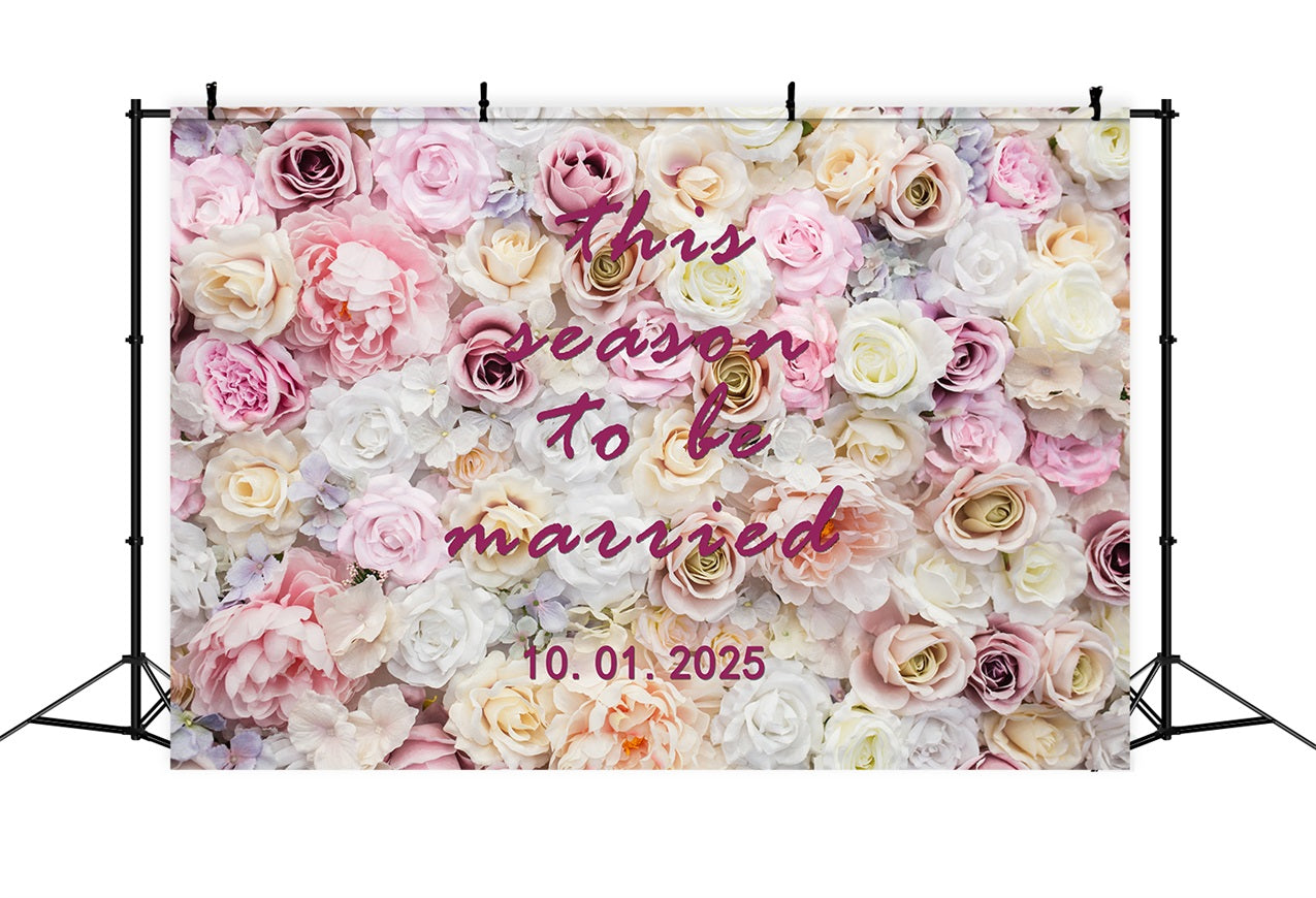 Personalisierte Hochzeit Backdrops Ideen Blooming Flower Wall Hintergrund BRP12-346