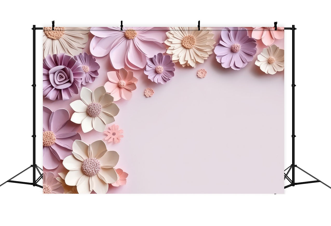 Mutterschaft Fotoshooting Backdrop Rosa Papier Blume Wand Backdrop BRP12-35