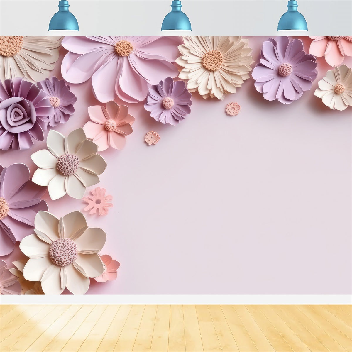 Mutterschaft Fotoshooting Backdrop Rosa Papier Blume Wand Backdrop BRP12-35