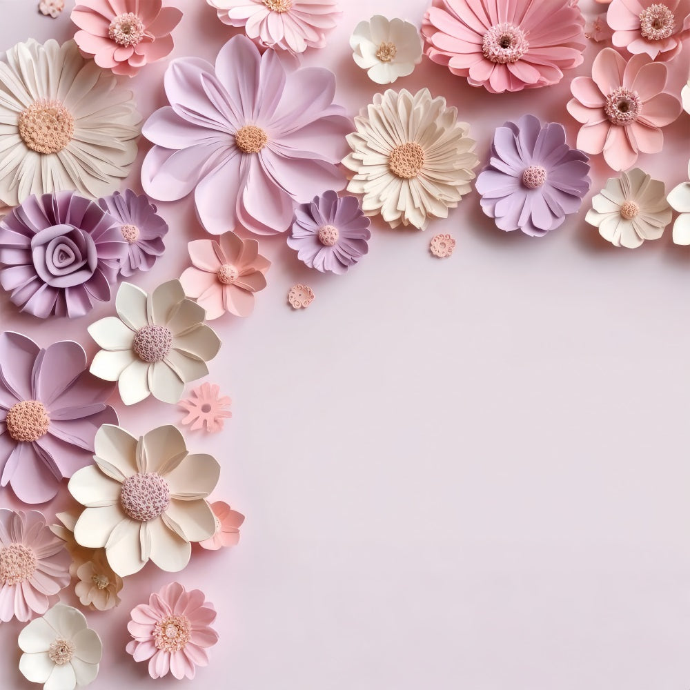 Mutterschaft Fotoshooting Backdrop Rosa Papier Blume Wand Backdrop BRP12-35