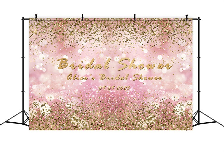 Customized Hochzeit Hintergrund funkelnden rosa Braut Dusche Hintergrund BRP12-355