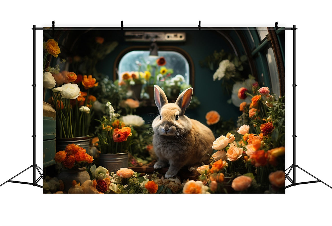 Ostern Hintergrund Bilder Floral Decor Bunny House Ostern Hintergrund BRP12-419