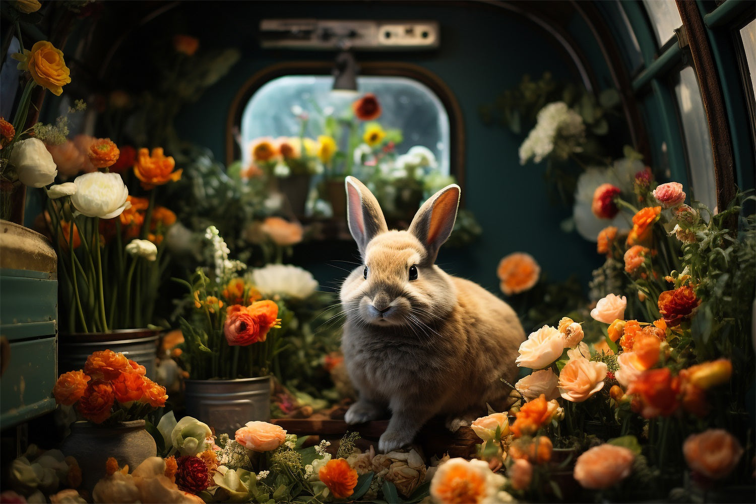 Ostern Hintergrund Bilder Floral Decor Bunny House Ostern Hintergrund BRP12-419