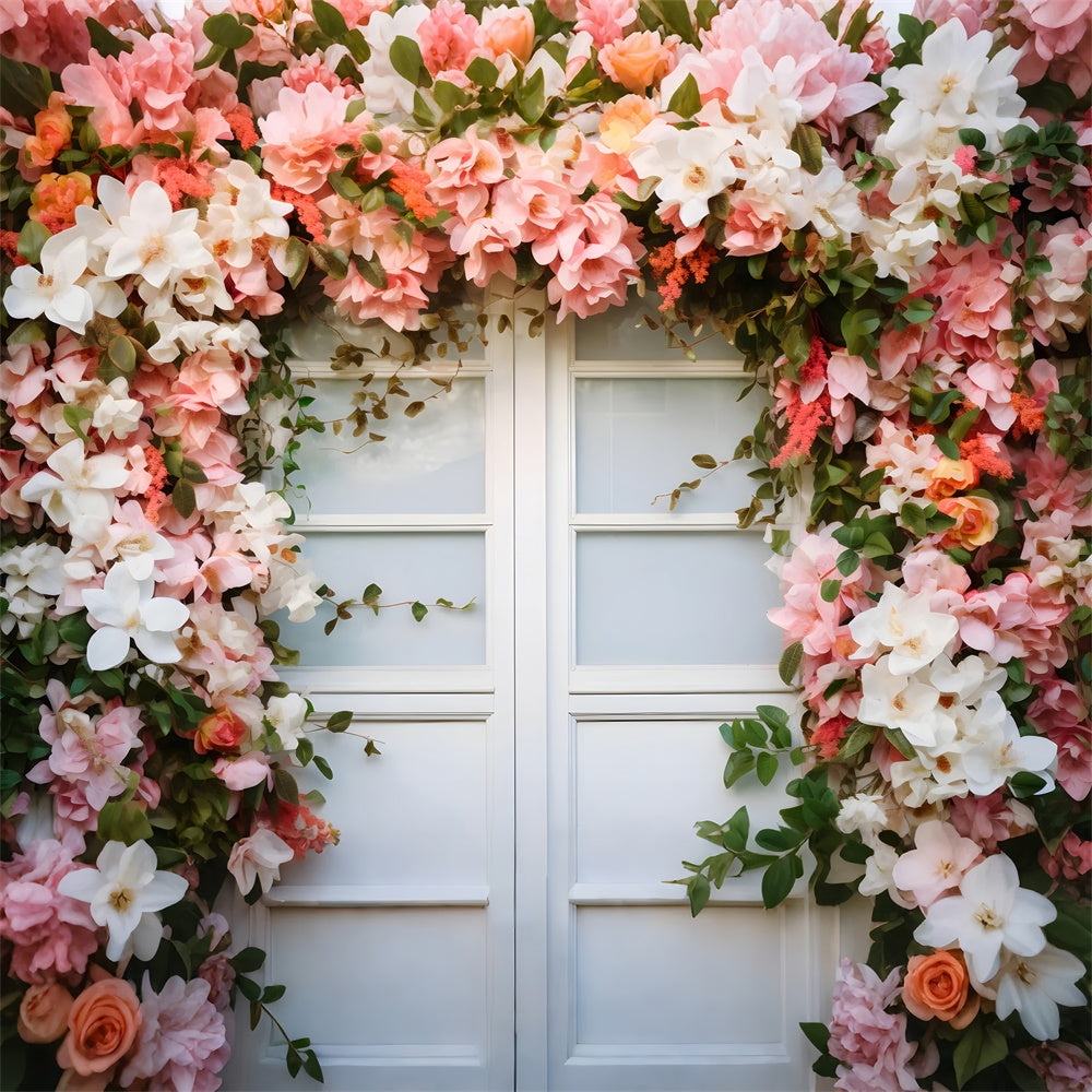 Frühlings-Hintergrund-Ideen Charmante Blumen Weißer Fenster-Hintergrund BRP12-462