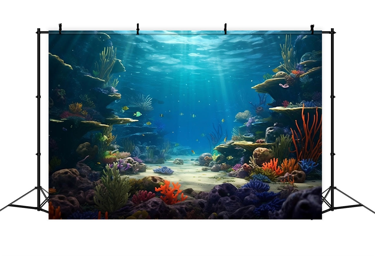 Meerjungfrau Backdrop Ideen Serene Oceanic Ravine Hintergrund BRP12-50