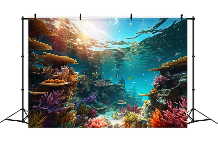 Meerjungfrau Fotohintergrund Luminescent Deep Ocean Backdrop BRP12-52