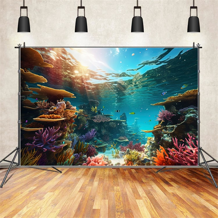 Meerjungfrau Fotohintergrund Luminescent Deep Ocean Backdrop BRP12-52