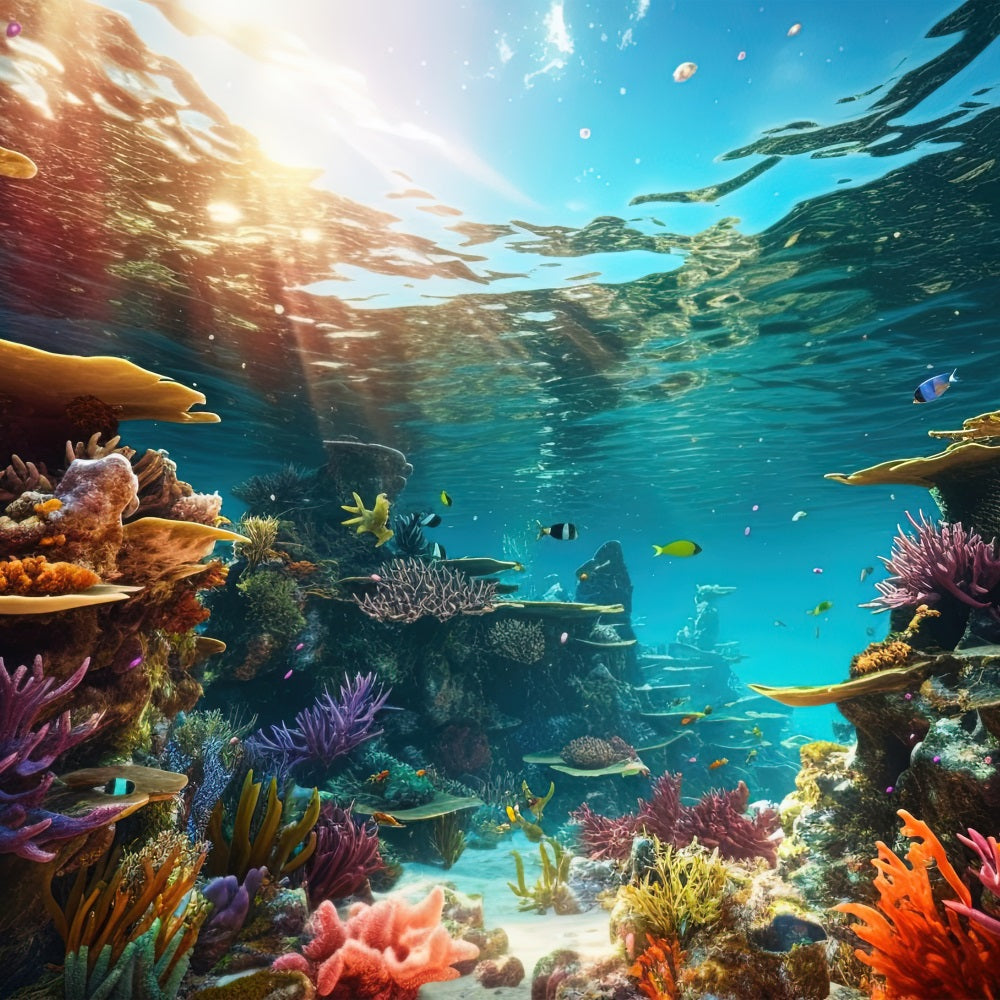 Meerjungfrau Fotohintergrund Luminescent Deep Ocean Backdrop BRP12-52