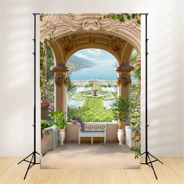 Frühling Backdrops Ideen Archway Scenic Lake View Backdrop BRP12-520