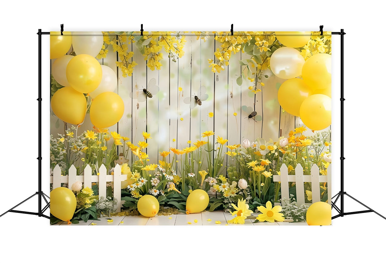 Blume Hintergrund Dekoration Lebendiger Frühling Ballons Hintergrund BRP12-562