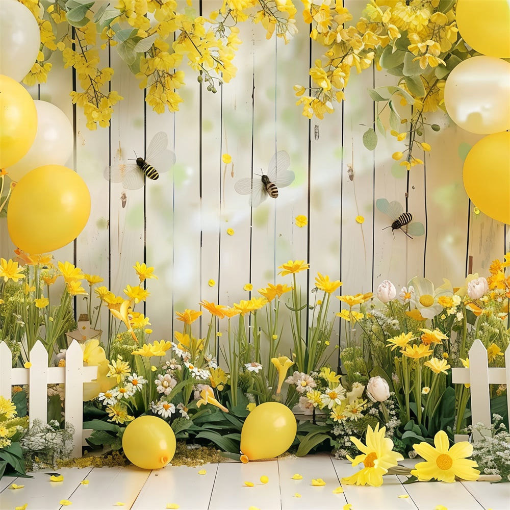 Blume Hintergrund Dekoration Lebendiger Frühling Ballons Hintergrund BRP12-562