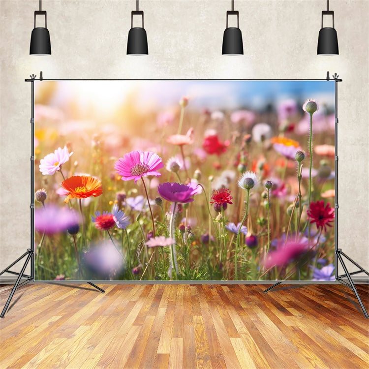 Blumen für Backdrops Enchanted Wildflower Meadow Sunshine Backdrop BRP12-570