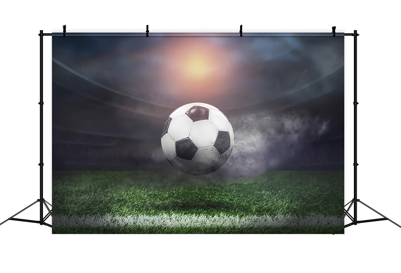 Sport Tag Backdrop Fliegender Fußball Gras Trümmer Backdrop BRP12-580