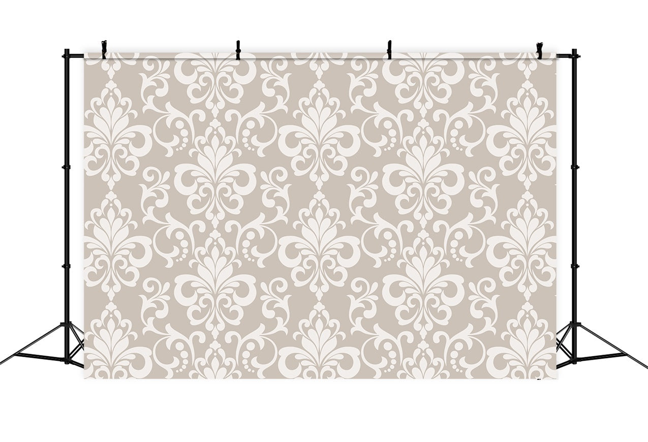 Damast Backdrops Hellbeige Regal Symmetrisches Design Backdrop BRP12-601