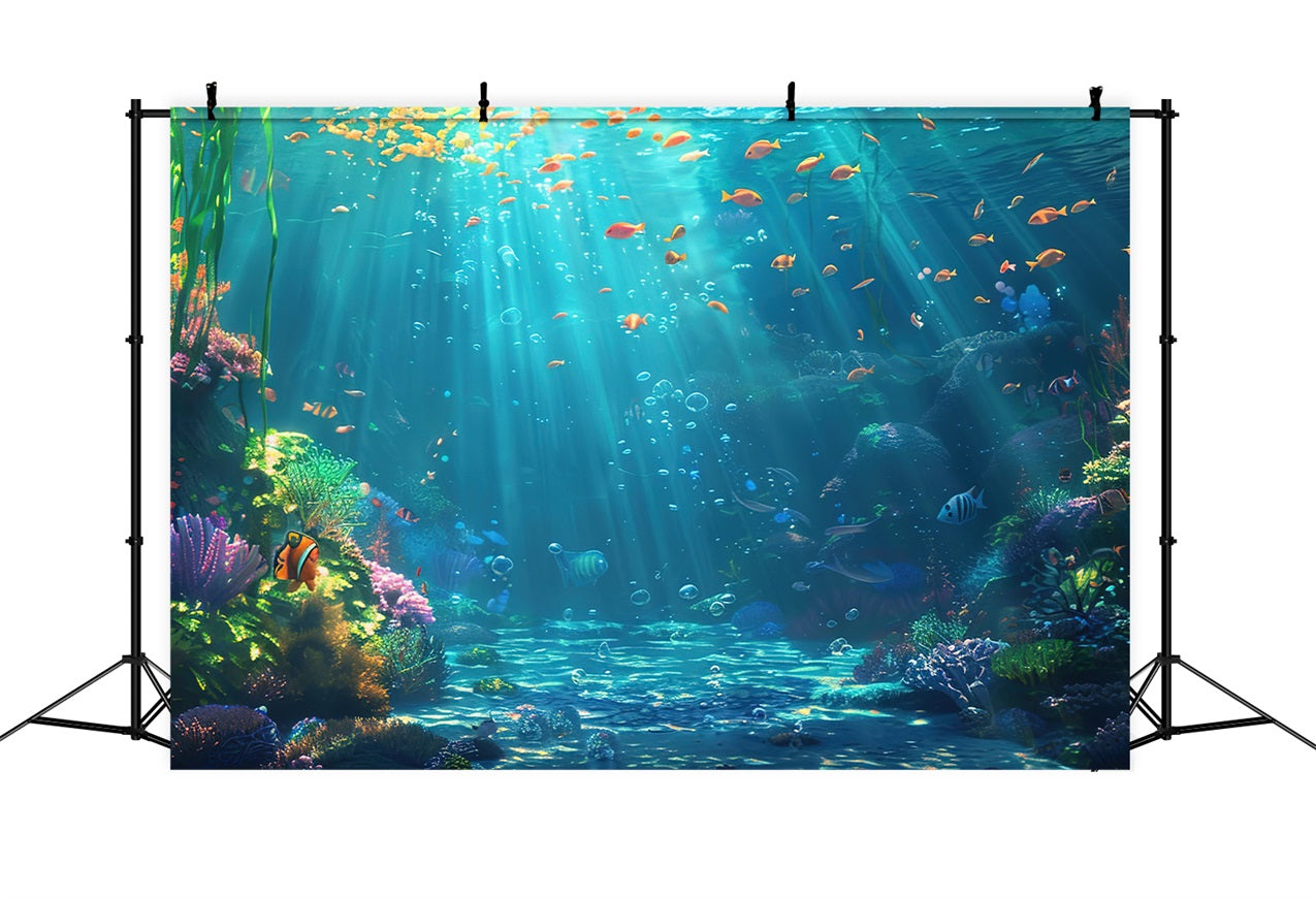 Meerjungfrau Backdrop Diy Unterwasser Schlucht Wasserpflanzen Backdrop BRP12-65
