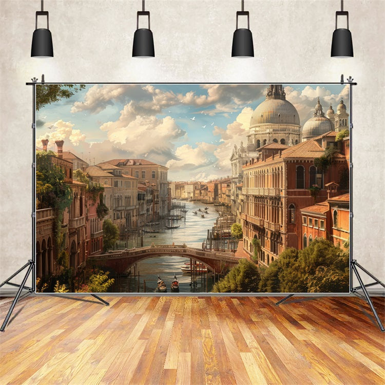 Architektur Backdrop Malerischer Venezianischer Kanal Grand Backdrop BRP12-657