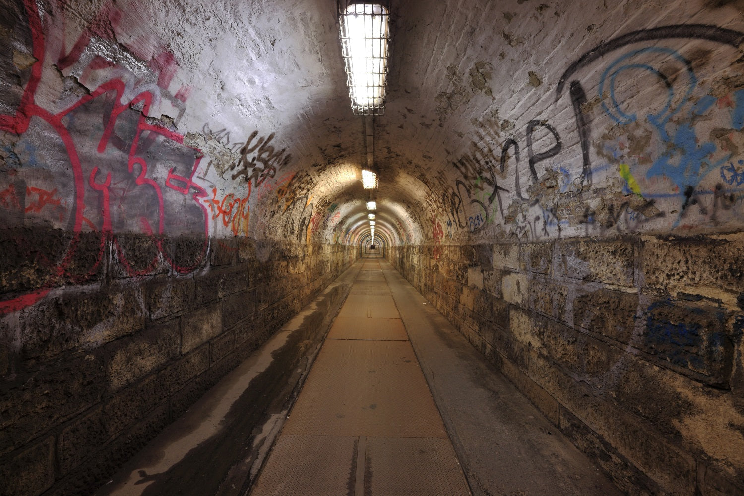 Architektur Backdrop Graffiti Allee Tunnel Fotografie Hintergrund BRP12-669