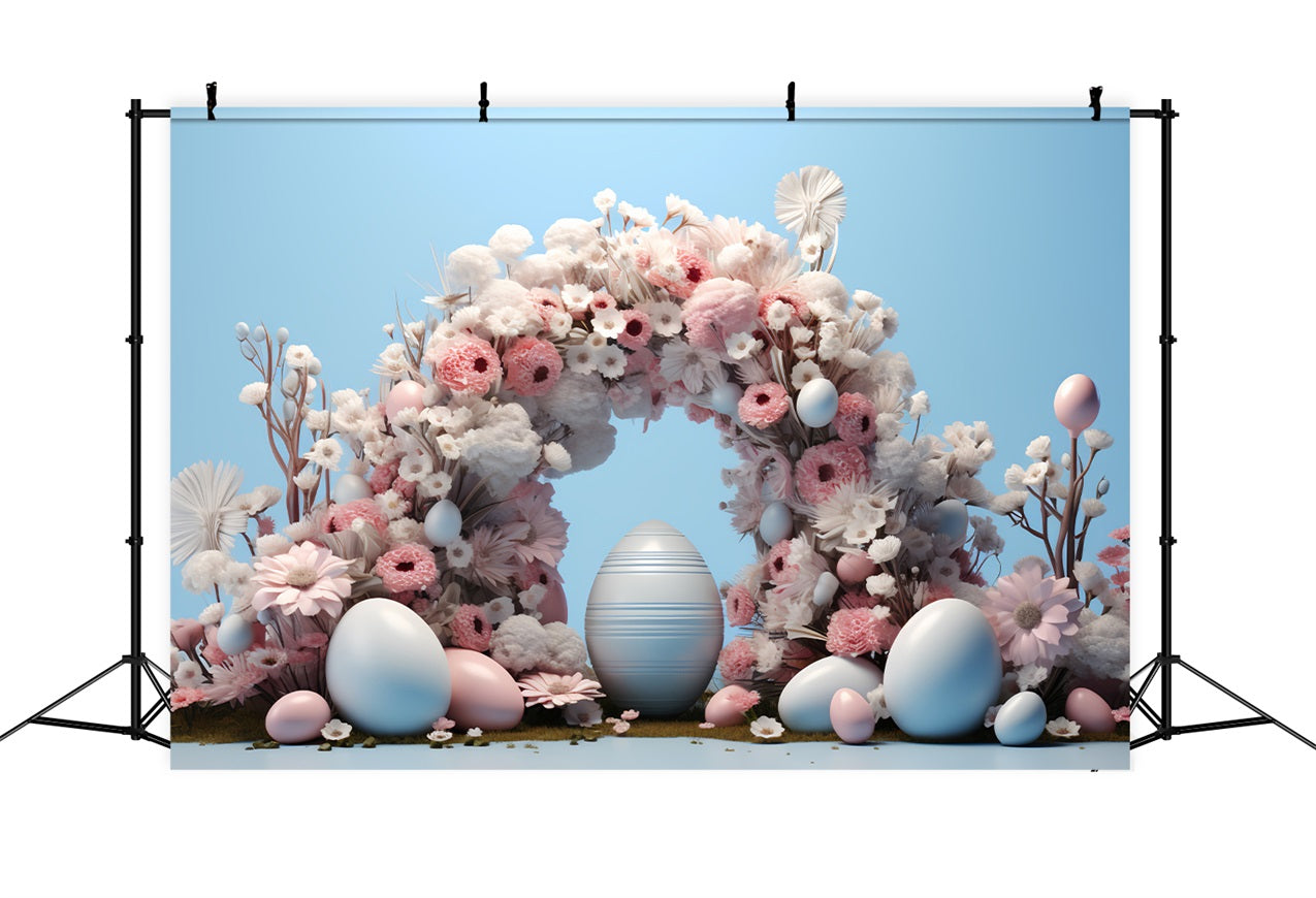 Fotografie Ostern Hintergrund Soft Pink Blooms Egg Backdrop BRP12-721