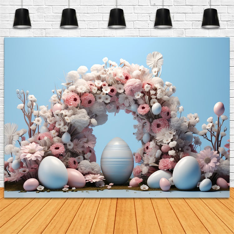 Fotografie Ostern Hintergrund Soft Pink Blooms Egg Backdrop BRP12-721