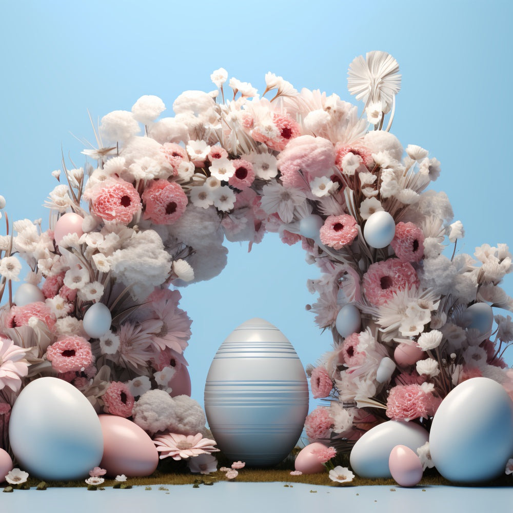 Fotografie Ostern Hintergrund Soft Pink Blooms Egg Backdrop BRP12-721