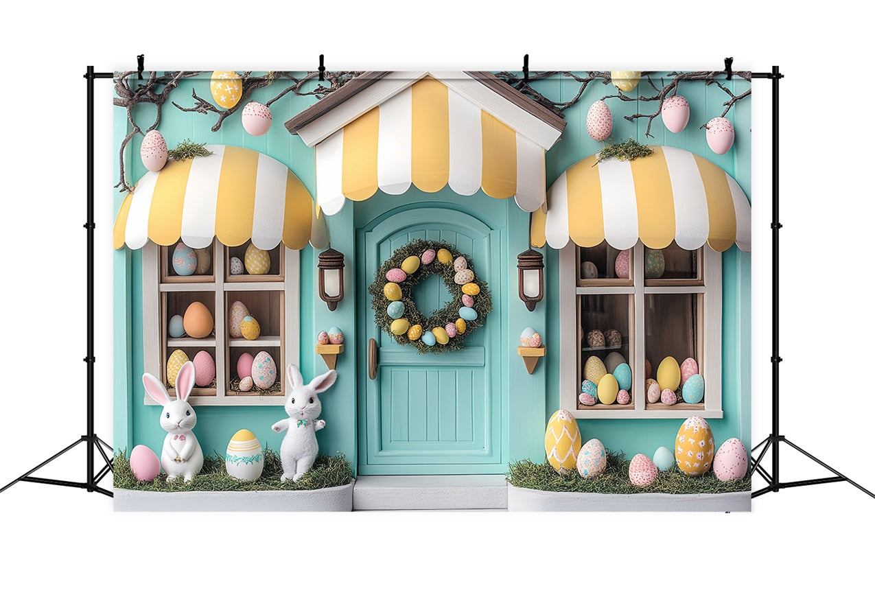 Ostern Hintergrund Fotografie Skurrile Bunny Store Szene Backdrop BRP12-734