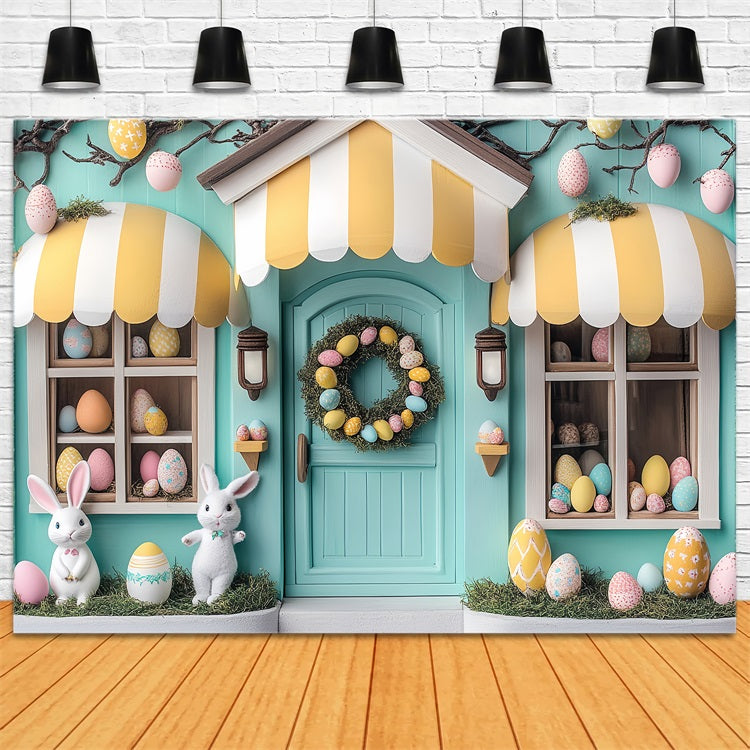 Ostern Hintergrund Fotografie Skurrile Bunny Store Szene Backdrop BRP12-734