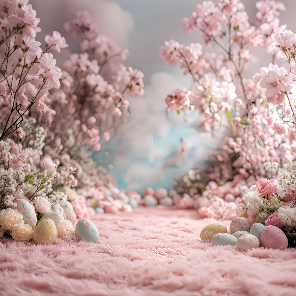 Ostern Fotohintergrund Floral Egg Pathway Backdrop BRP12-748