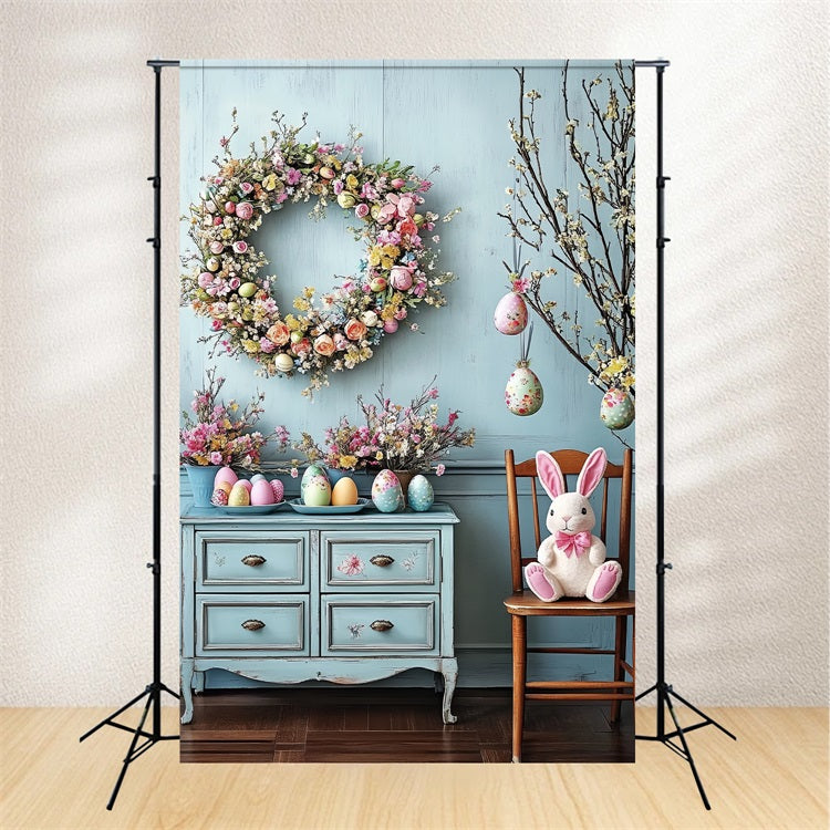 Ostern Backdrops Ideen Kranz Bunny Eggs Backdrop BRP12-760