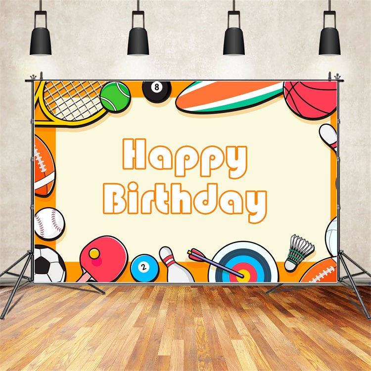 Customized Geburtstag Backdrops Cartoon Sport Thema Backdrop BRP2-103