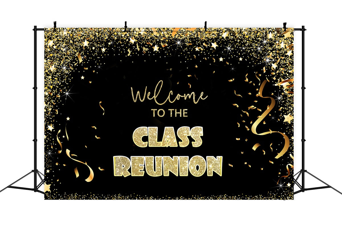 Klassentreffen Backdrop Ideen Glamorous Night Golden Custom Backdrop BRP2-156