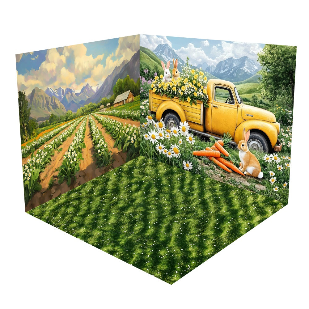 Sunny Day Bauernhof Ostern Truck Backdrop Zimmerset BRP2-23